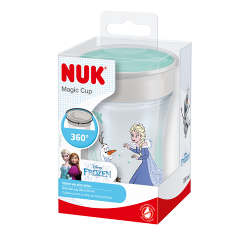Cana NUK Magic 230 ml, 8 luni+, Disney Frozen, anticurgere, fara BPA, Printese