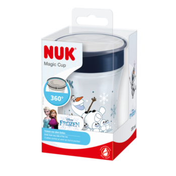 Cana NUK Magic 230 ml, 8 luni+, Disney Frozen, anticurgere, fara BPA, Olaf Cana NUK Magic 230 ml, 8 luni+, Disney Frozen, anticurgere, fara BPA, Olaf