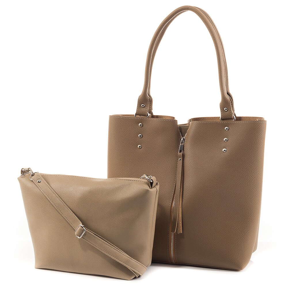 Geanta de dama 2 in 1 Stilno 1492-16, Bej inchis