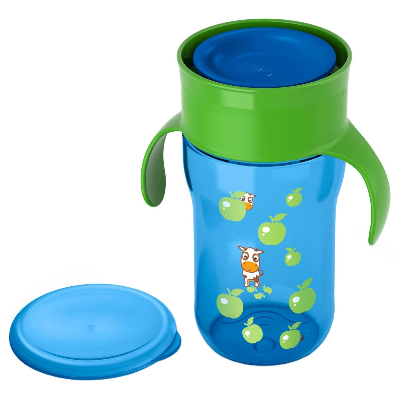 Cana anti curgere cu manere 340 ml Philips Avent SCF784/00, Albastru 12+ luni