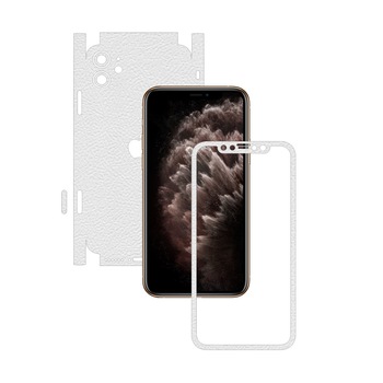Folie Protectie Carbon Skinz pentru Apple iPhone 11 - FULL CUT - Piele Alba 360 Cut, Skin Adeziv Full Body Cover pentru Rama Ecran, Carcasa Spate si Laterale