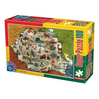 Puzzle D-Toys - Animale din Romania, 100 piese Puzzle D-Toys - Animale din Romania, 100 piese