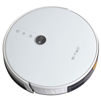 Aspirator Smart Robot V-Tac, Compatibil Android, iOS, Alexa, Google, Filtru HEPA integrat, Wi-Fi, Telecomanda Inclusa, Senzori anti-cadere/anti-coliziune, Acumulator Reincarcabil, Design Modern, Alb