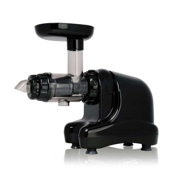 Storcator orizontal de fructe si legume prin presare la rece Oscar DA1000, 200W, 80 RPM, recipient pulpa, 2 Site, Negru