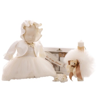 Set Botez Lempika Bebe Suave, 6 piese, 3-6luni Set Botez Lempika Bebe Suave, 6 piese, 3-6luni
