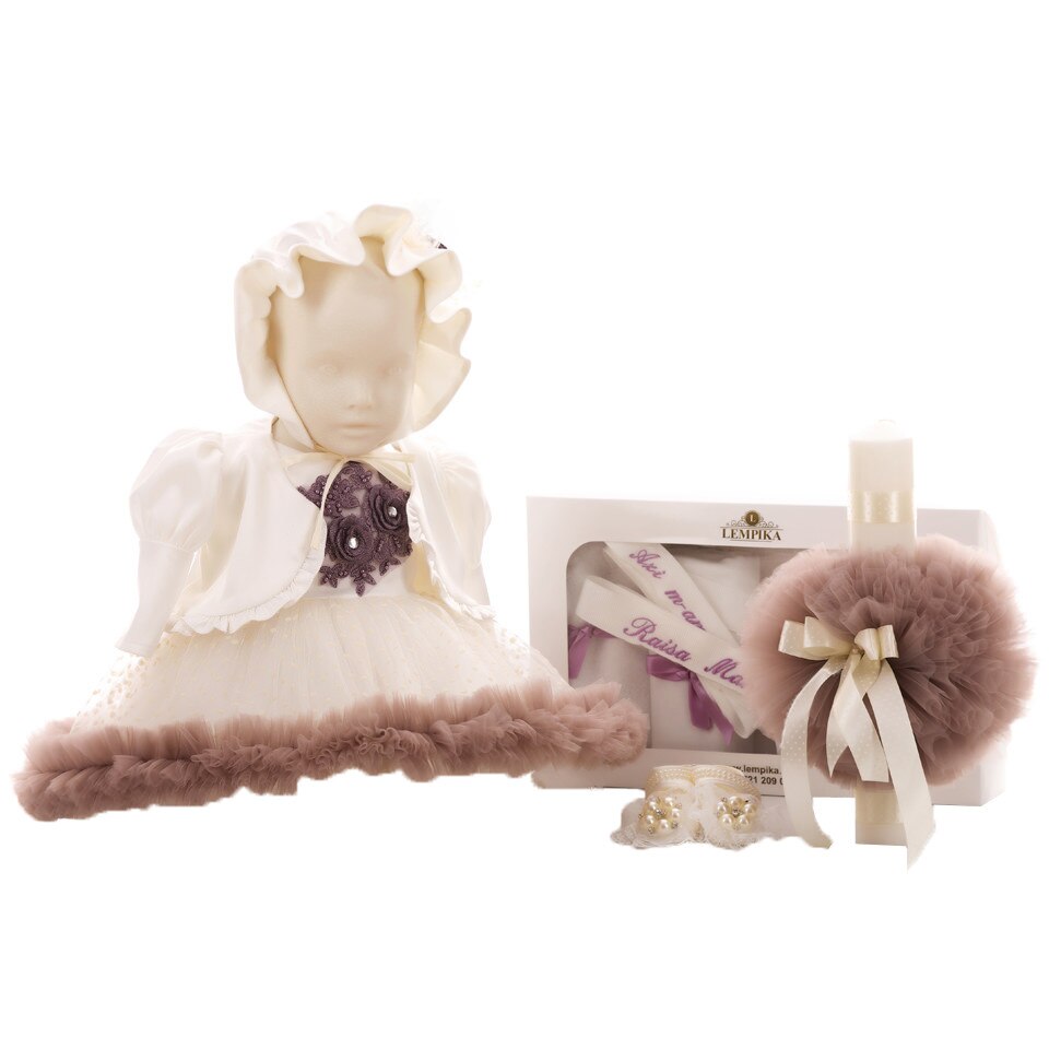Set Botez Lempika Bebe ShabbyChic, 6 piese, 6-9luni