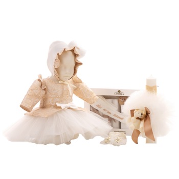 Set Botez Lempika Bebe Vivienne, 5 piese, 6-9luni Set Botez Lempika Bebe Vivienne, 5 piese, 6-9luni