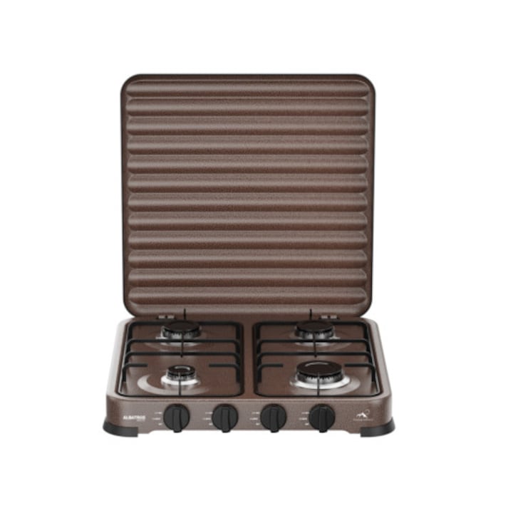 Plita independenta pe gaz Albatros APG41BR 4 arzatoare Maro