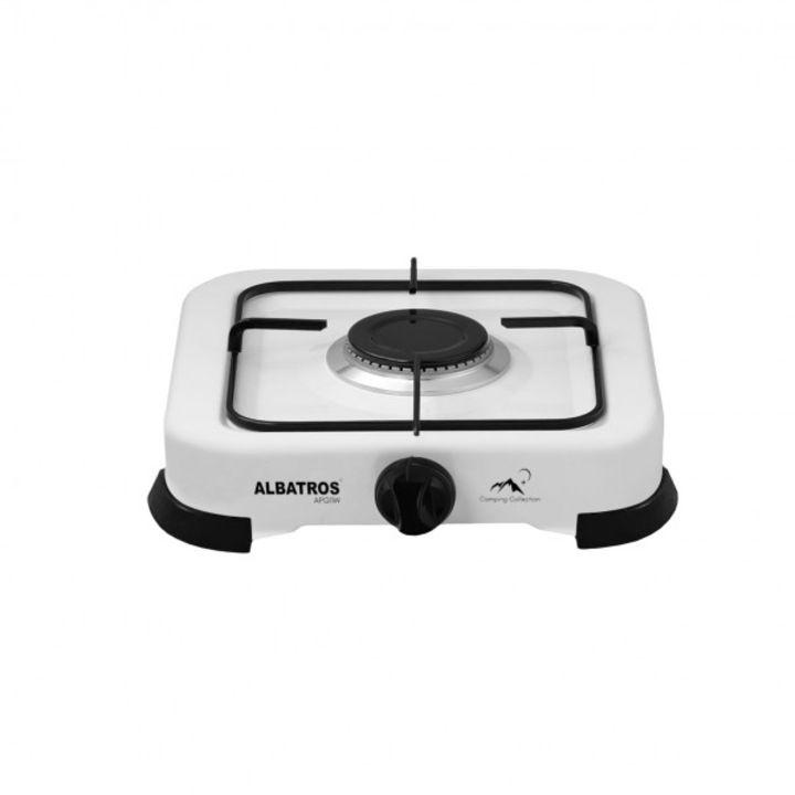 Albatros APG11W gáztűzhely, 1 égős, 2,2 KW, Fehér