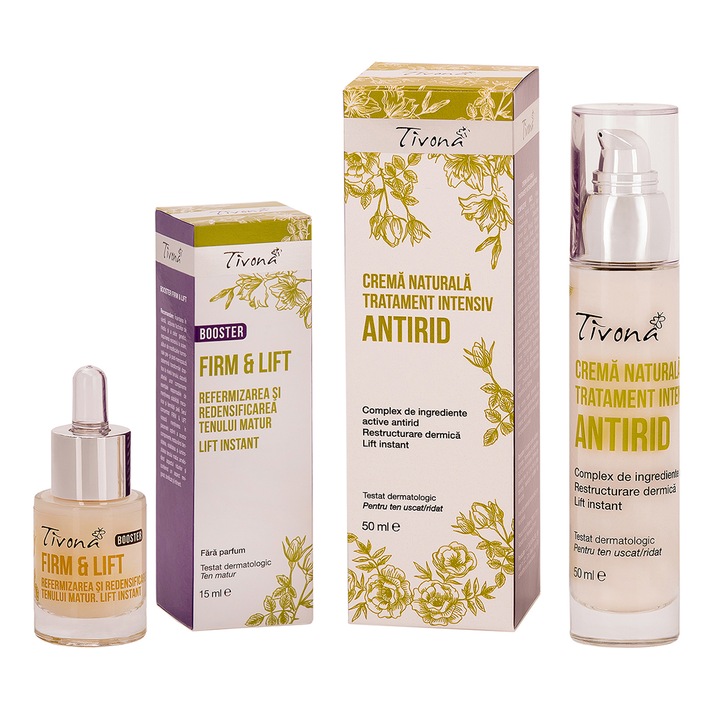 Kit pentru intretinerea tenului matur/uscat/ridat, 50 ml + 15 ml