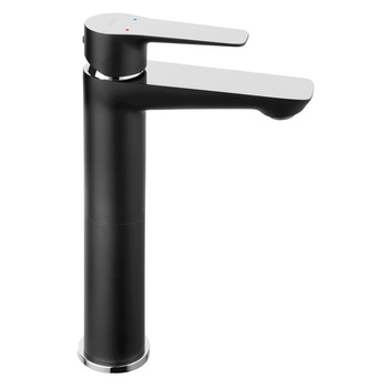 Baterie Lavoar Inalta, Ferro Adore Black, cartus ceramic, Negru Mat cu Crom Baterie Lavoar Inalta, Ferro Adore Black, cartus ceramic, Negru Mat cu Crom