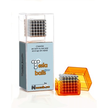 Puzzle magnetic Tesla Balls Stelar silver, bile magnet, joc- neocube, sfere 216 piese Puzzle magnetic Tesla Balls Stelar silver, bile magnet, joc- neocube, sfere 216 piese