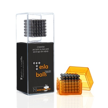 Puzzle magnetic Tesla Balls Stelar black, joc - neocube, bile 216 piese Puzzle magnetic Tesla Balls Stelar black, joc - neocube, bile 216 piese