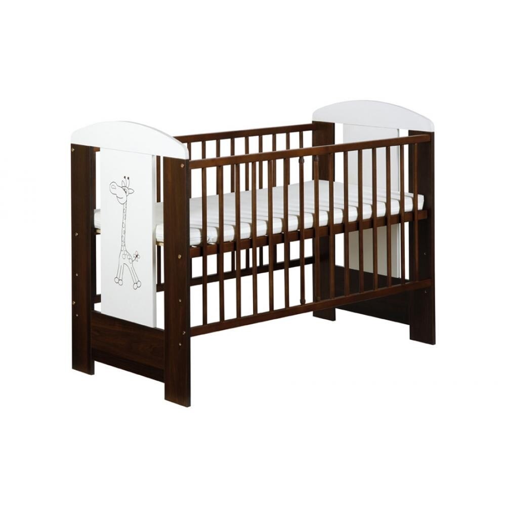 Patut copii din lemn KLUPS SAFARI GIRAFFE wenge