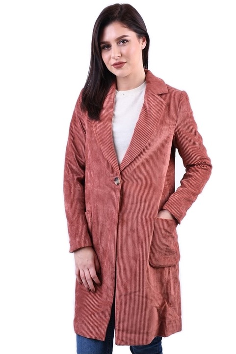 Only Henna női trench kabát, hosszú, csíkos, S-M-es méret, 36-38 EU méret, rózsaszín