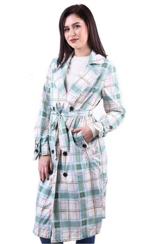 Trenci lung de toamna, Multicolor, Vero Moda, Marimea M 38 EU Trenci lung de toamna, Multicolor, Vero Moda, Marimea M 38 EU