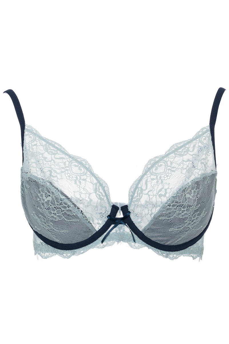 Sutien de colectie din dantela cu sarma, Intimamoda Cecilia 6040, Bleu/Bleumarin