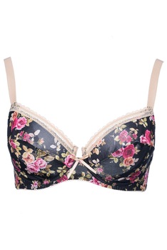 Sutien de colectie din microfibra si dantela, cu sarma, Intimamoda Cristina, Model floral, Multicolor Sutien de colectie din microfibra si dantela, cu sarma, Intimamoda Cristina, Model floral, Multicolor