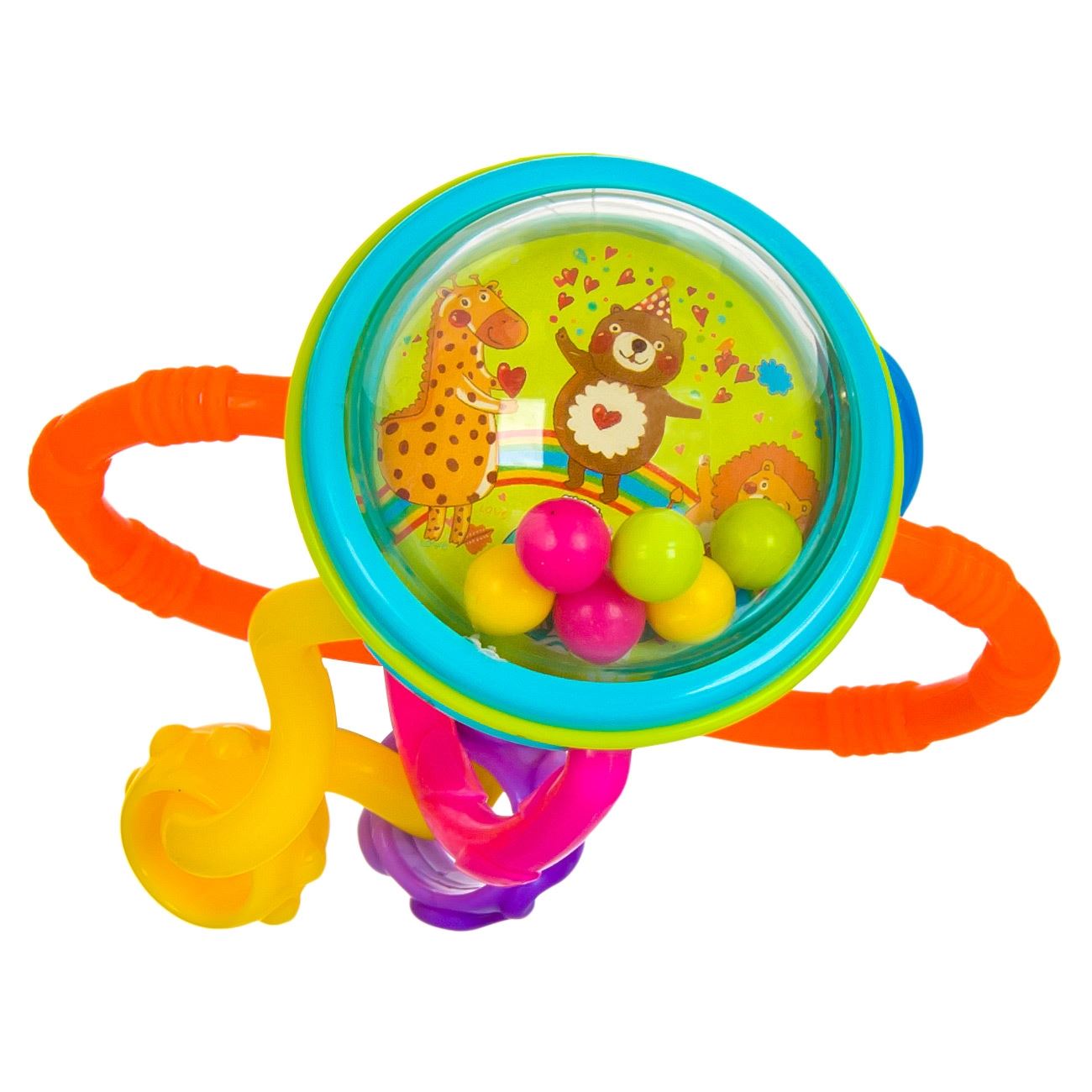 Jucarie zornaitoare, Zola®, cu bilute colorate, 9 cm