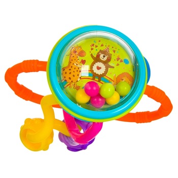 Jucarie zornaitoare, Zola®, cu bilute colorate, 9 cm Jucarie zornaitoare, Zola®, cu bilute colorate, 9 cm