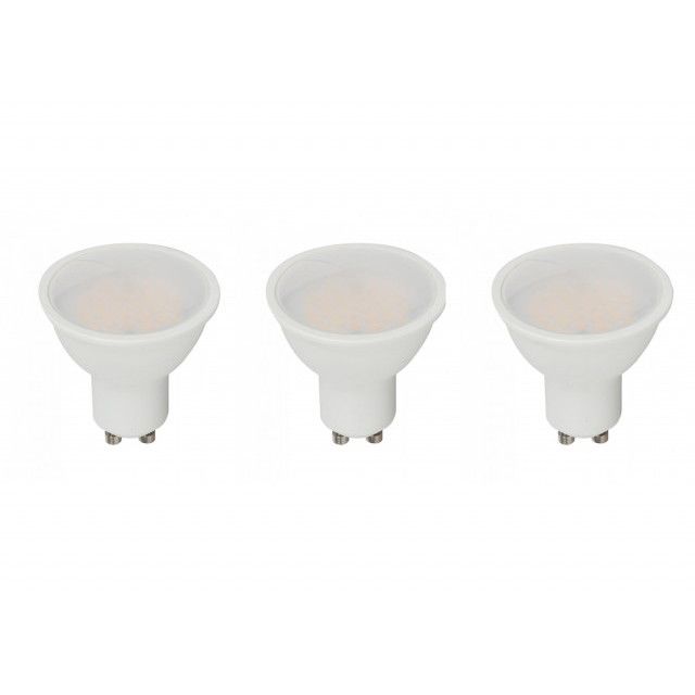 Set 3 becuri led GU10, 10W(70W), lumina rece, 6400K, 1000 lm, A+, V-TAC