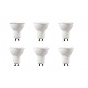 Set 6 becuri led GU10, 10W(70W), lumina rece, 6400K, 1000 lm, A+, V-TAC Set 6 becuri led GU10, 10W(70W), lumina rece, 6400K, 1000 lm, A+, V-TAC