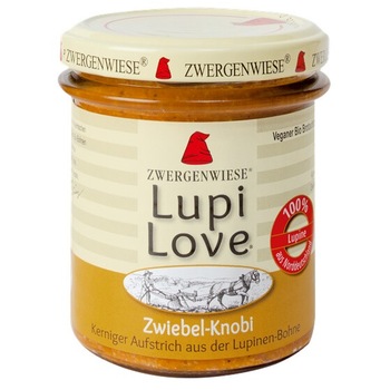 Lupi Love crema tartinabila din lupin cu ceapa si usturoi FARA GLUTEN BIO Zwergenwiese 165 g Lupi Love crema tartinabila din lupin cu ceapa si usturoi FARA GLUTEN BIO Zwergenwiese 165 g