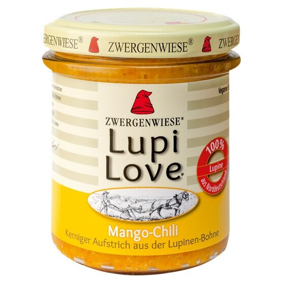 Lupi Love crema tartinabila din lupin cu mango si chilli FARA GLUTEN BIO Zwergenwiese 165 g