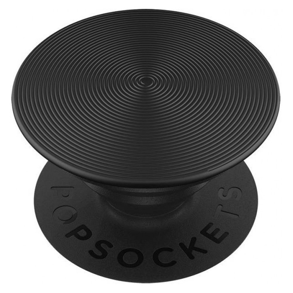 Suport Stand Adeziv Popsocket PopGrip Premium pentru telefon, Aluminiu Twist Black