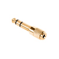 Adaptor Jack 6.3 mm tata - Jack 3.5 mm mama, Metalic, Conectori Auriti