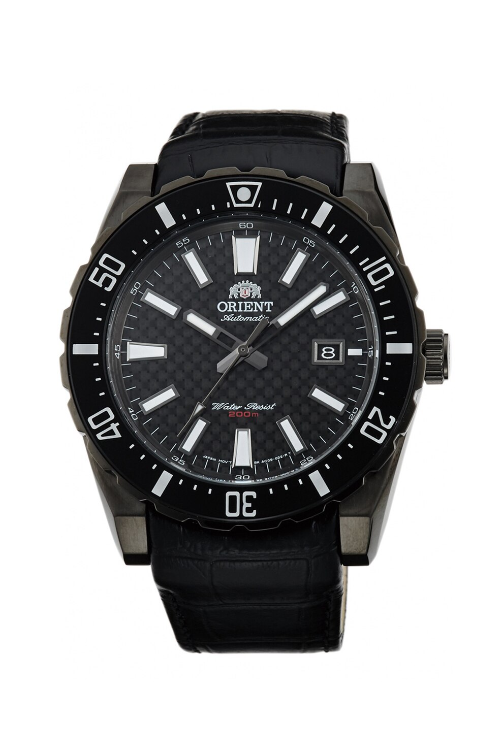 ORIENT, Ceas automatic cu o curea de piele, Negru