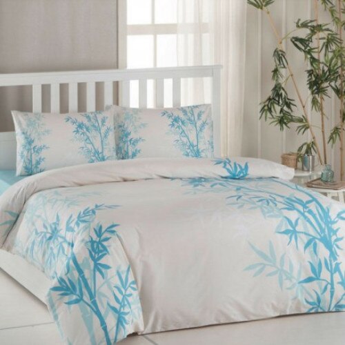 Lenjerie de pat din bumbac 100% Bamboo tree 1 pers, 3piese,1persoane, 180x260/50x70