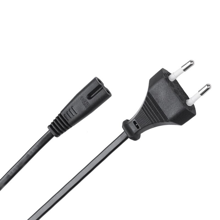 Tápkábel kazettás lejátszóhoz, 3 m hosszú, fekete