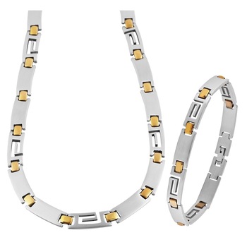 Set colier si bratara S2175, otel inoxidabil , AKZENT Set colier si bratara S2175, otel inoxidabil , AKZENT