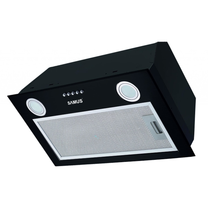 Hota incorporabila telescopica Akpo WK-7 LIGHT ECO 60, putere absorbtie 265.5 mc/h, 1 motor, 60 cm, Negru