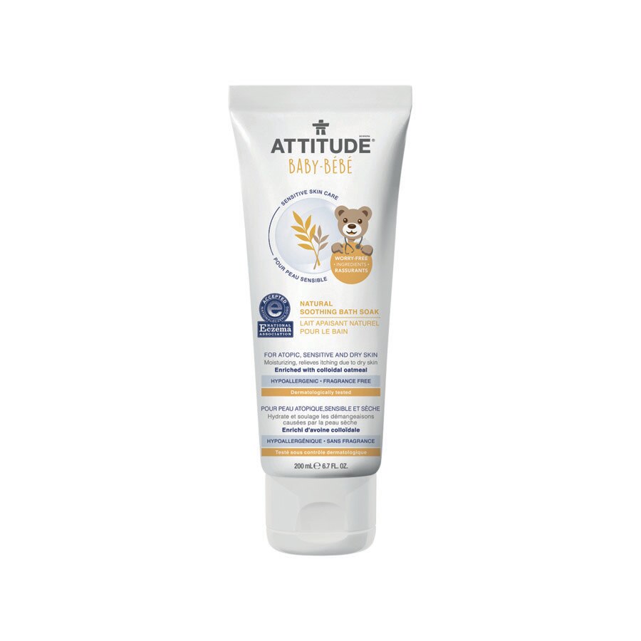 Lapte de baie calmant Attitude Sensitive Skin Baby Natural, 200 ml