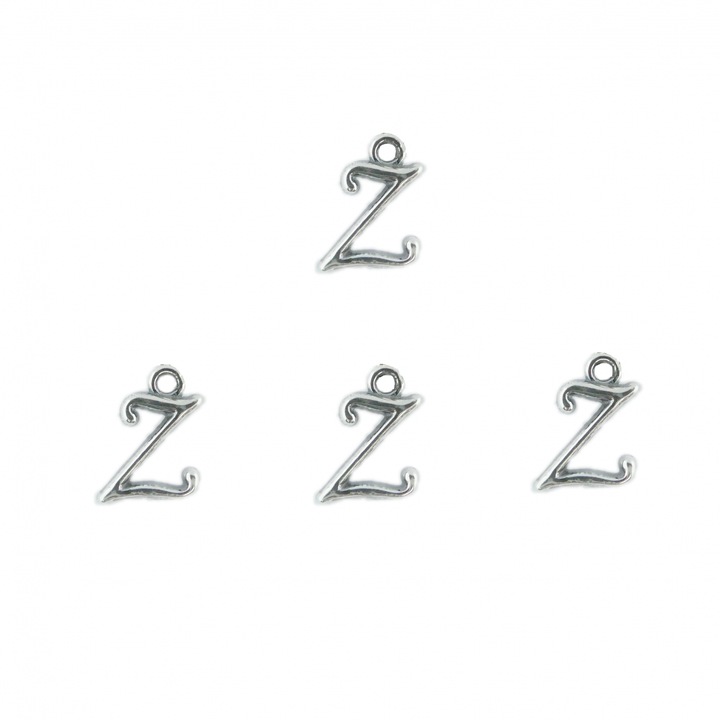 Letter Z ezüst Varázs ékszerek, medálok, medálok, karkötők, fülbevalók készítéséhez - 4 db-os készlet