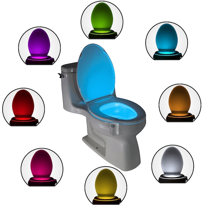 Нощна лампа за тоалетна чиния ToiLight, 9 режима за цвят