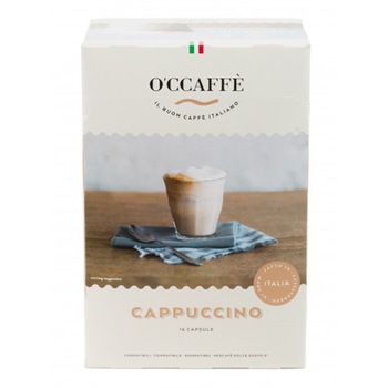 Cafea capsule O'CCAFFE Cappuccino, compatibile Dolce Gusto, 16 capsule, 160 g. Cafea capsule O'CCAFFE Cappuccino, compatibile Dolce Gusto, 16 capsule, 160 g.