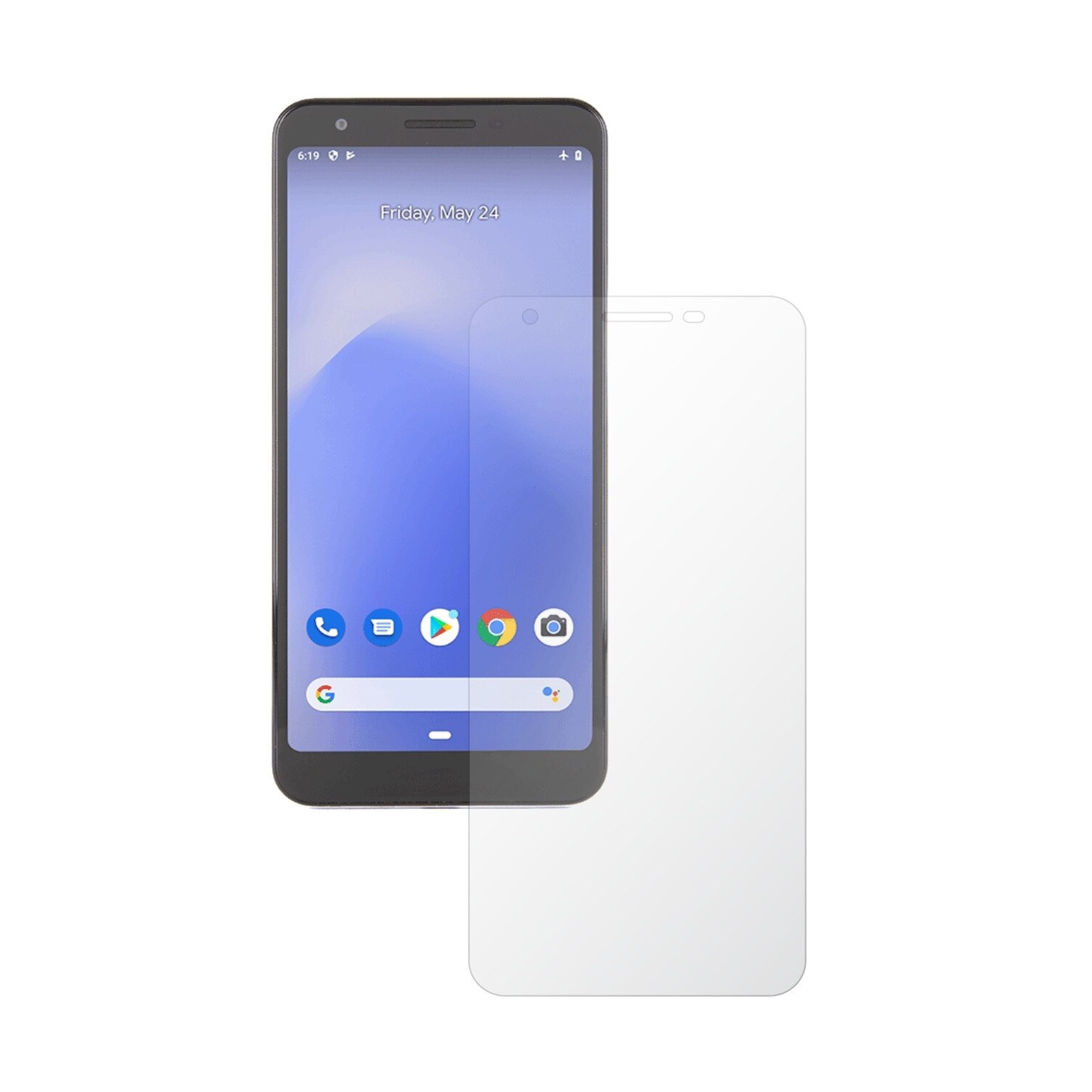 Set 2X Folie Protectie Ecran Invisible Skinz HD pentru Google Pixel 3a - Folie Siliconica Ultra-Clear cu Acoperire Totala, Edge to Edge Full Display Cover, Adeziva si Foarte Flexibila