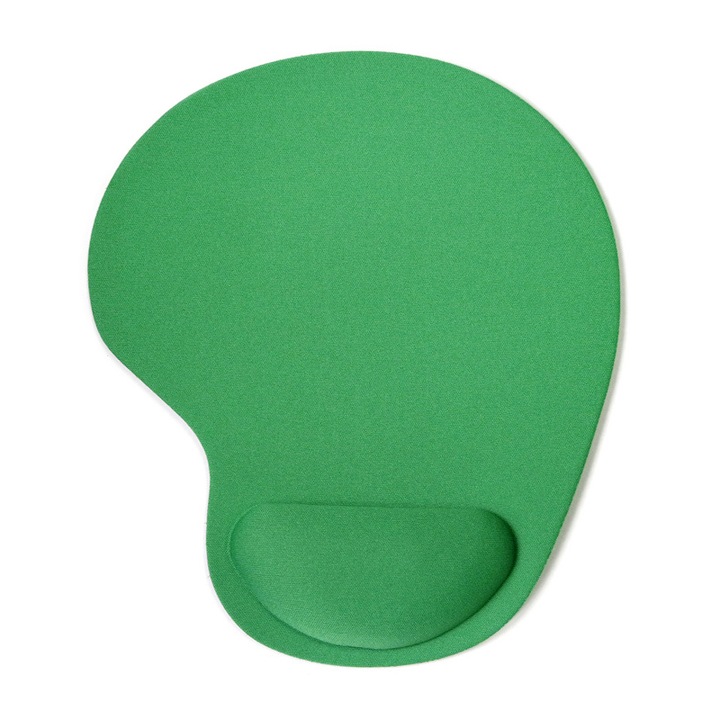 Mouse Pad cu suport confortabil pentru incheietura mainii, invelis exterior textil, Verde, BBL1098