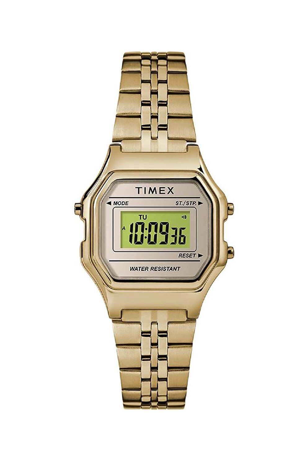 Timex, Ceas cronograf Digital Mini, 27 mm, Auriu