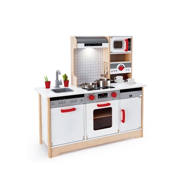 Bucatarie de jucarie 15 piese din lemn, Hape Toys, +3ani Bucatarie de jucarie 15 piese din lemn, Hape Toys, +3ani