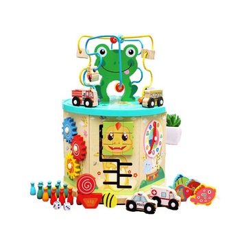 Cub educativ din lemn Montessori 9 Activitati MULTICOLOR, Ceas Puzzle Labirinturi, Abascus jucarie Baby copii ideal Zi de nastere Ciuperca AK8039 Cub educativ din lemn Montessori 9 Activitati MULTICOLOR, Ceas Puzzle Labirinturi, Abascus jucarie Baby copii ideal Zi de nastere Ciuperca AK8039