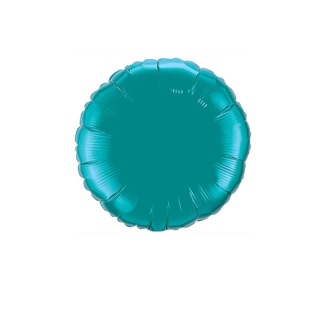 Balon folie metalizat rotund Teal - 45 cm, Qualatex 32554, 1 BUC
