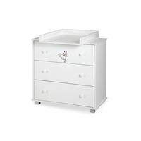 Comoda bebe pentru infasat KLUPS Safari Giraffe alb
