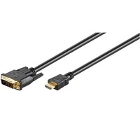Cablu HDMI A tata la DVI-D (18+1) tata, ecranat, 2m , contacte aurite