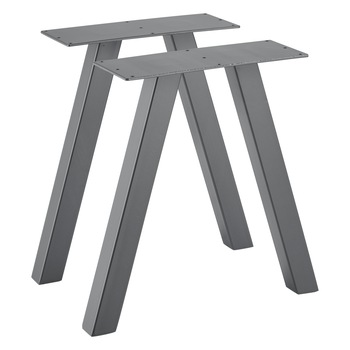 Set California 2 bucati picioare masa, en.casa, 40 x 12 x 40 cm, metal/gri Set California 2 bucati picioare masa, en.casa, 40 x 12 x 40 cm, metal/gri