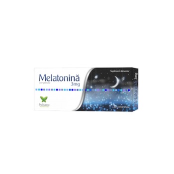 Melatonina 3 mg, 20 comprimate, Polipharma Melatonina 3 mg, 20 comprimate, Polipharma