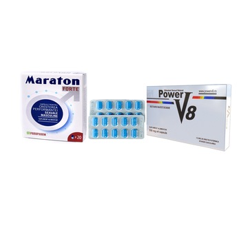Pachet Maraton Forte, 20 Capsule Pentru Potenta + Power V8, 4 Capsule Viagra Pentru Potenta si Erectie Pachet Maraton Forte, 20 Capsule Pentru Potenta + Power V8, 4 Capsule Viagra Pentru Potenta si Erectie